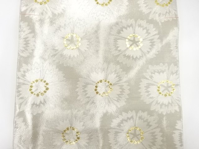  未使用品　花模様織り出し　名古屋帯